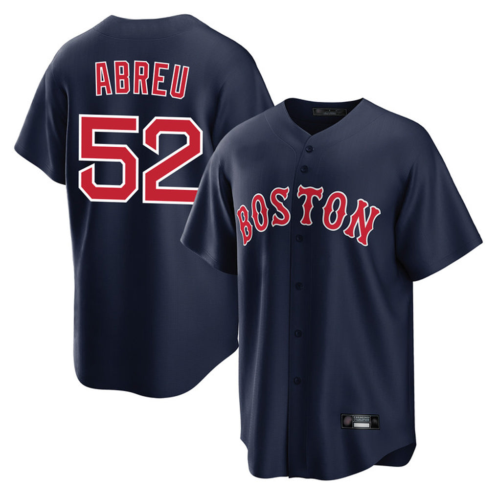 Johmsee B.Red Sox #52 Wilyer Abreu Player Navy Home Game Stitched Jerseys