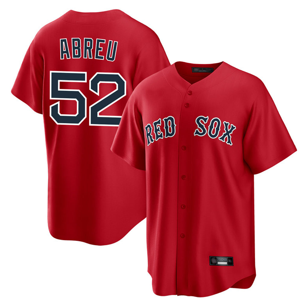 Johmsee B.Red Sox #52 Wilyer Abreu Player Red Home Game Stitched Jerseys