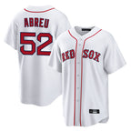 Johmsee B.Red Sox #52 Wilyer Abreu Player White Home Game Stitched Jerseys