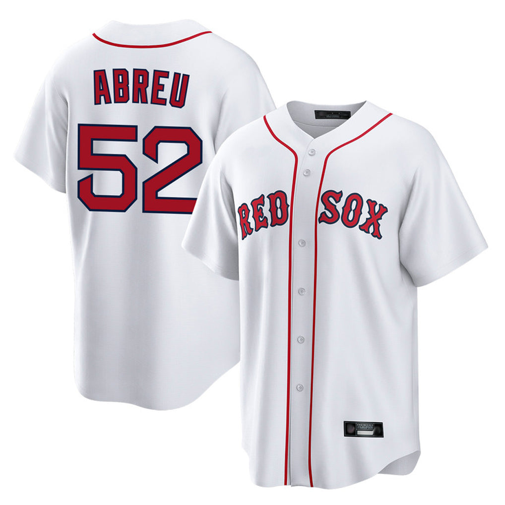 Johmsee B.Red Sox #52 Wilyer Abreu Player White Home Game Stitched Jerseys