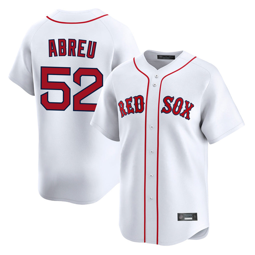 Johmsee B.Red Sox #52 Wilyer Abreu Player White Limited Home Game Stitched Jerseys