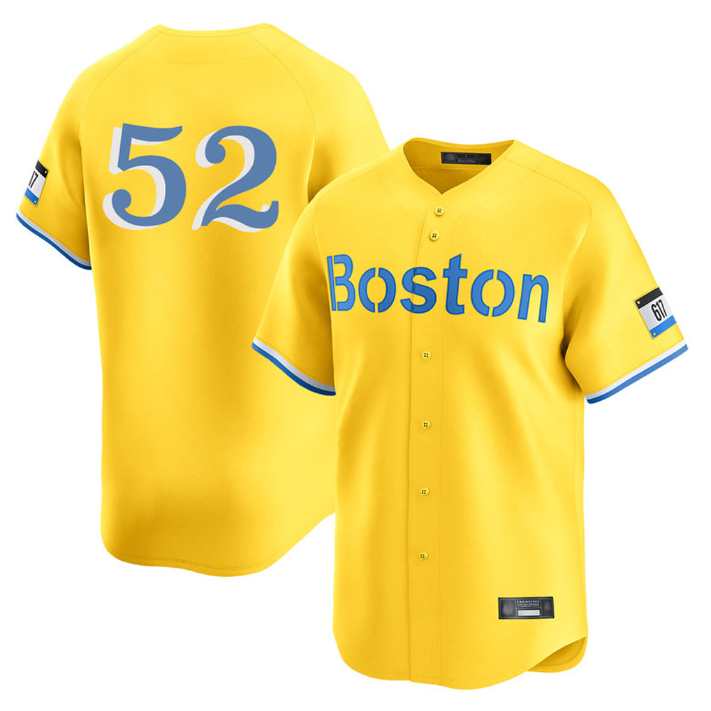 Johmsee B.Red Sox #52 Wilyer Abreu Player Yellow Limited Home Game Stitched Jerseys