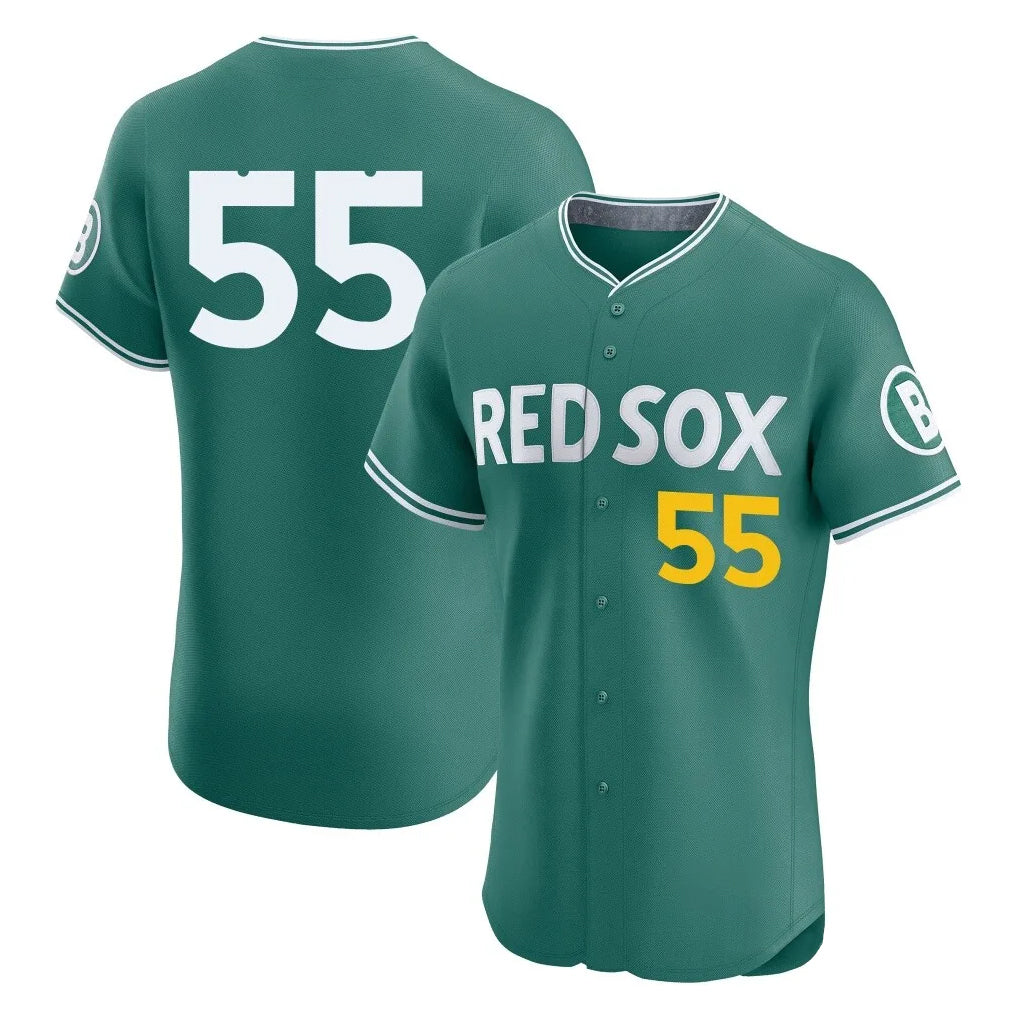 Johmsee B.Red Sox #55 Ranger Su¨¢rez Player Green City Connect Limited Elite Home Game Stitched Jerseys