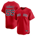 Johmsee B.Red Sox #55 Ranger Su¨¢rez Player Red Limited Home Game Stitched Jerseys