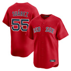 Johmsee B.Red Sox #55 Ranger Su¨¢rez Player Red Limited Home Game Stitched Jerseys