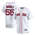 Johmsee B.Red Sox #55 Ranger Su¨¢rez Player White Limited Home Game Stitched Jerseys