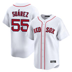 Johmsee B.Red Sox #55 Ranger Su¨¢rez Player White Limited Home Game Stitched Jerseys
