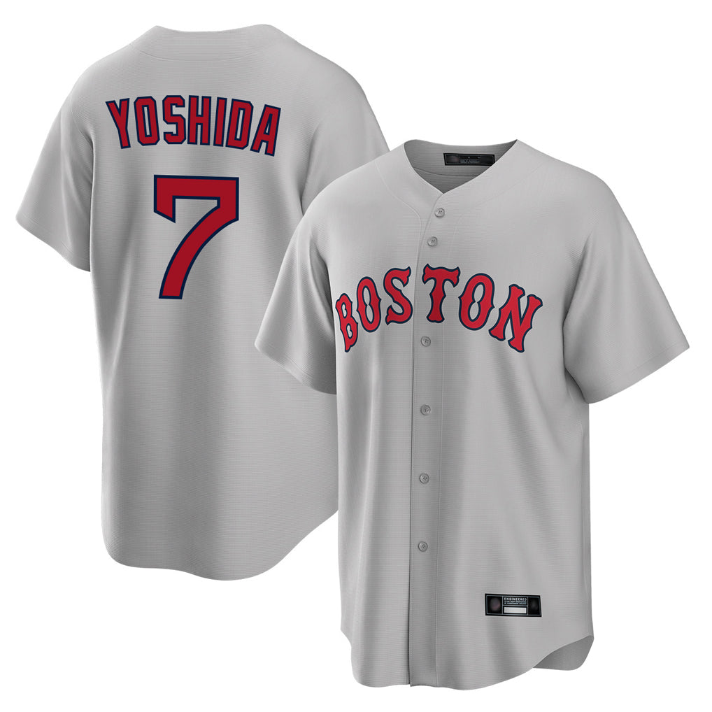 Johmsee B.Red Sox #7 Masataka Yoshida Player Gray Road Home Game Stitched Jersey