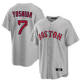 Johmsee B.Red Sox #7 Masataka Yoshida Player Gray Road Home Game Stitched Jersey