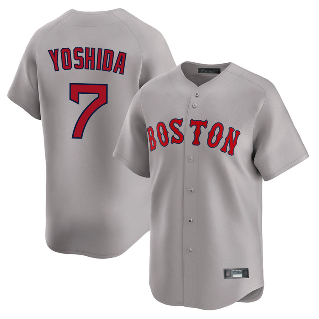 Johmsee B.Red Sox #7 Masataka Yoshida Player Gray Road Limited Home Game Stitched Jersey