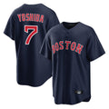 Johmsee B.Red Sox #7 Masataka Yoshida Player Navy Home Game Stitched Jersey