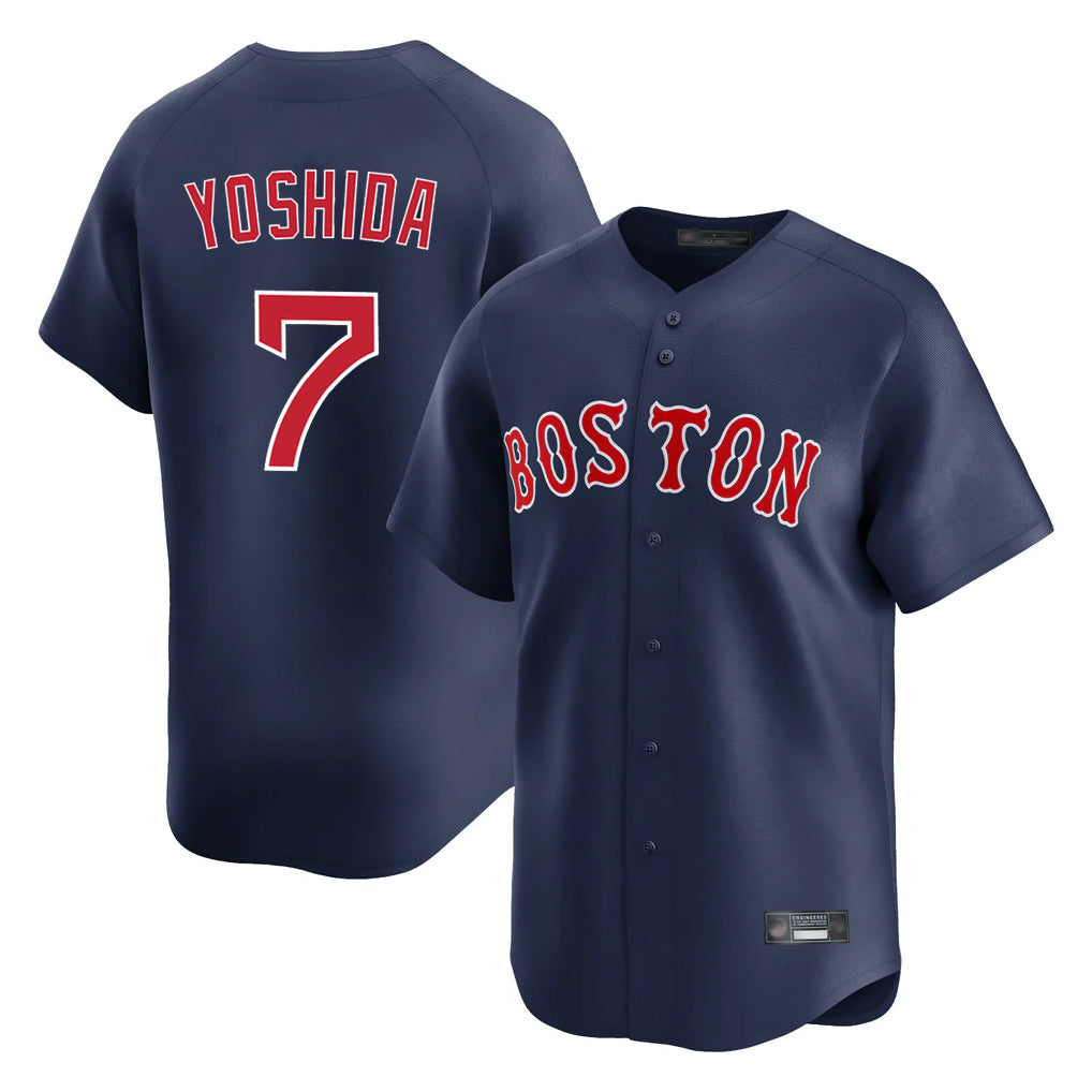 Johmsee B.Red Sox #7 Masataka Yoshida Player Navy Limited Home Game Stitched Jersey