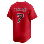 Johmsee B.Red Sox #7 Masataka Yoshida Player Red Limited Home Game Stitched Jerseys
