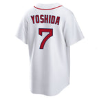 Johmsee B.Red Sox #7 Masataka Yoshida Player White Home Game Stitched Jerseys