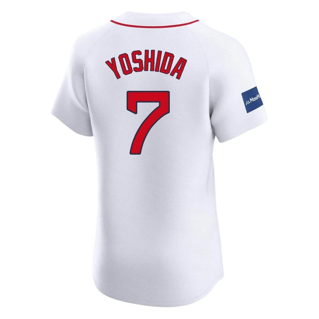 Johmsee B.Red Sox #7 Masataka Yoshida Player White Limited Elite Home Game Stitched Jerseys