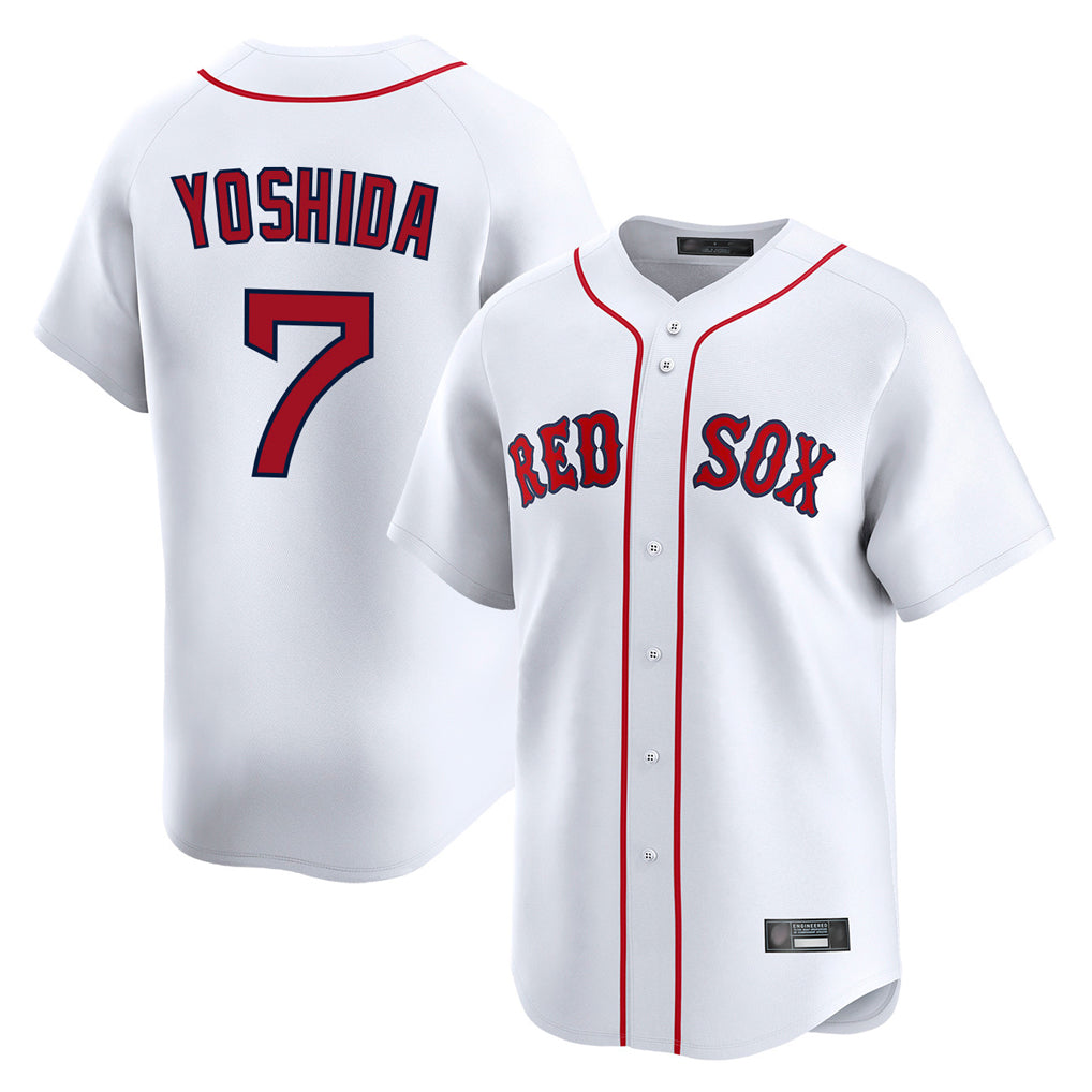 Johmsee B.Red Sox #7 Masataka Yoshida Player White Limited Home Game Stitched Jersey
