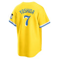 Johmsee B.Red Sox #7 Masataka Yoshida Player Yellow Home Game Stitched Jerseys