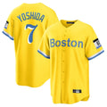 Johmsee B.Red Sox #7 Masataka Yoshida Player Yellow Home Game Stitched Jersey