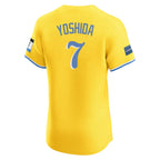 Johmsee B.Red Sox #7 Masataka Yoshida Player Yellow Limited Elite Home Game Stitched Jerseys