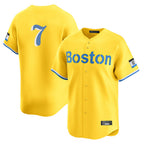 Johmsee B.Red Sox #7 Masataka Yoshida Player Yellow Limited Home Game Stitched Jersey