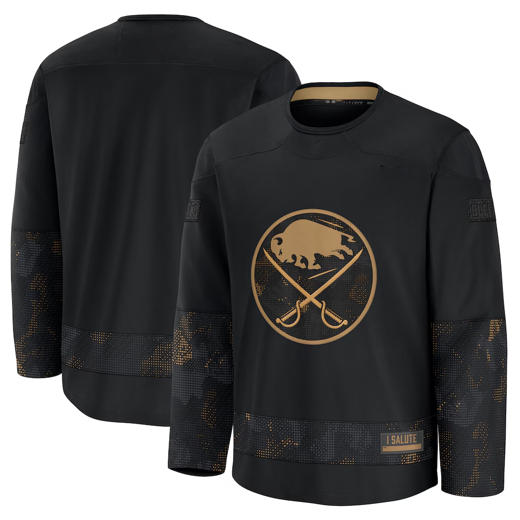 Johmsee B.Sabres Black 2024 Military Appreciation Practice Stitched Jerseys