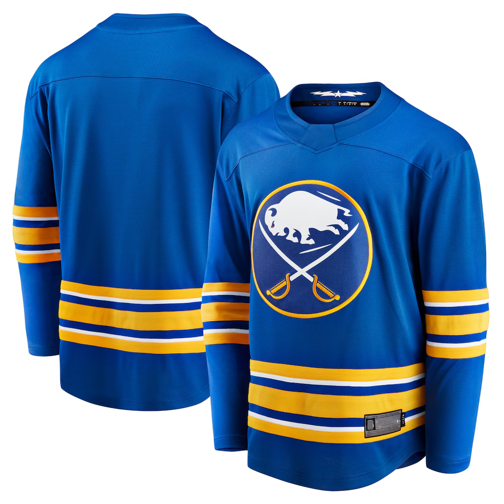 Johmsee B.Sabres Royal Home Breakaway Stitched Jerseys
