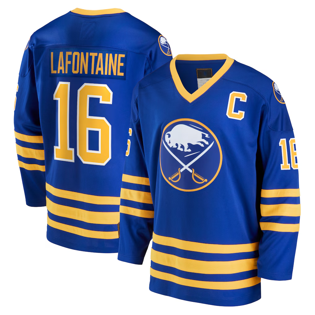 Johmsee B.Sabres #16 Pat LaFontaine Royal Breakaway Retired Player Stitched Jerseys