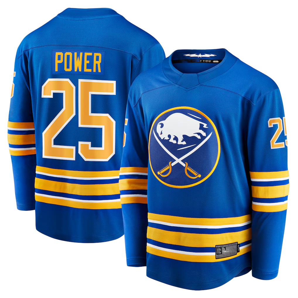 Johmsee B.Sabres #25 Owen Power Royal Home Breakaway Player Stitched Jerseys