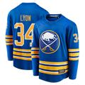 Johmsee B.Sabres #34 Alex Lyon Royal Home Breakaway Stitched Jerseys
