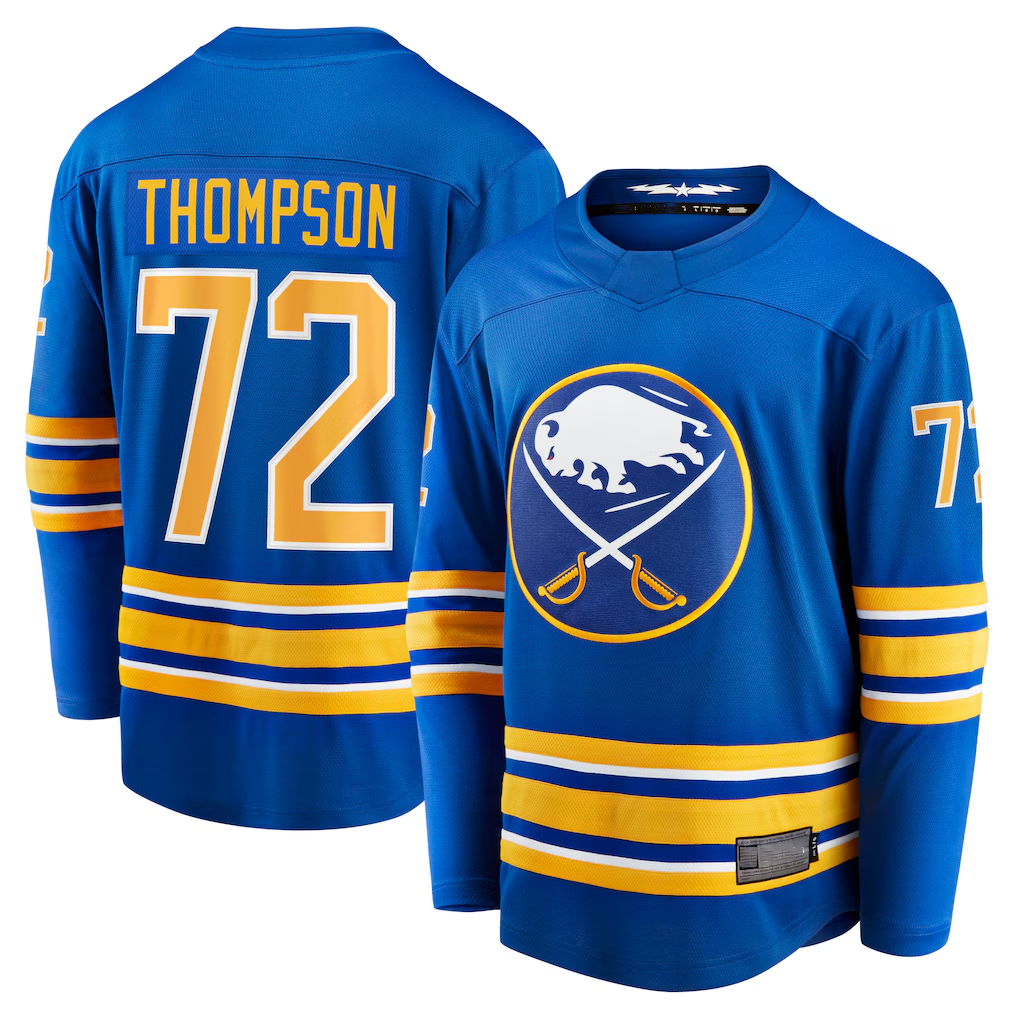 Johmsee B.Sabres #72 Tage Thompson Royal Home Breakaway Player Stitched Jerseys