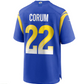 LA.Rams #22 Blake Corum 2024 Draft First Round Pick Player Game Jersey - Royal American Football Jerseys