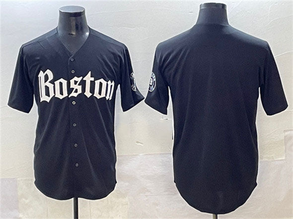 Boston Red Sox Blank Black Gothic Vapor Limited Stitched Baseball Jersey
