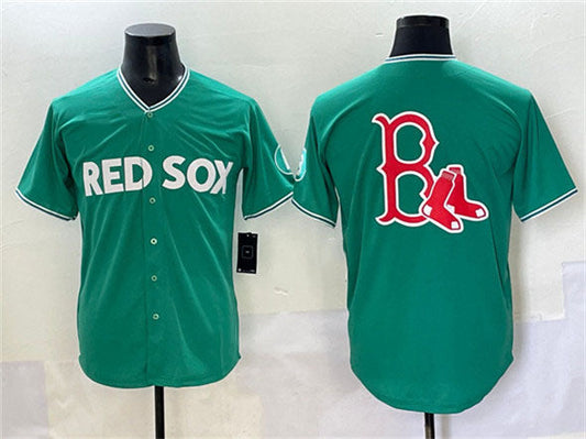 Boston Red Sox Team Big Logo Green 2025 City Connect Limited Stitched Baseball Jersey