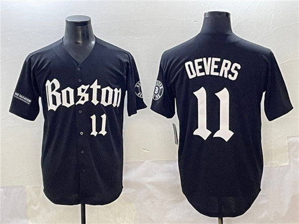 Boston Red Sox #11 Rafael Devers Black Gothic Vapor Limited Stitched Baseball Jersey