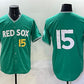 Boston Red Sox #15 Dustin Pedroia Green 2025 City Connect Limited Stitched Baseball Jersey