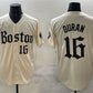 Boston Red Sox #16 Jarren Duran Cream Gothic Vapor Limited Stitched Baseball Jersey
