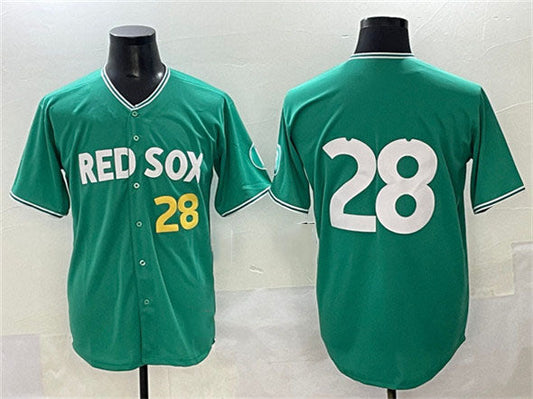 Boston Red Sox #28 Kristian Campbell Green 2025 City Connect Limited Stitched Baseball Jersey