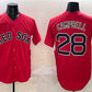 Boston Red Sox #28 Kristian Campbell Red Cool Base Stitched Baseball Jersey