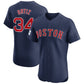 Boston Red Sox #34 David Ortiz Alternate Elite Sponsor Patch Player Jersey - Navy Stitched Baseball Jersey
