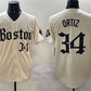 Boston Red Sox #34 David Ortiz Cream Gothic Vapor Limited Stitched Baseball Jersey