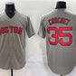 Boston Red Sox #35 Garrett Crochet Gray Cool Base Stitched Baseball Jersey