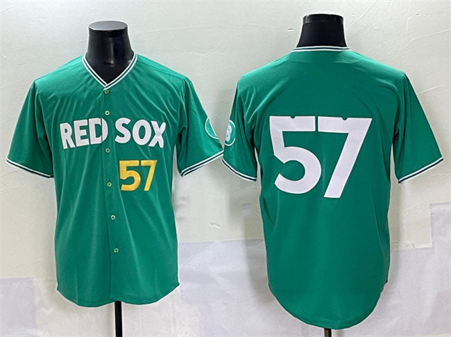 Boston Red Sox #57 Greg Weissert Green 2025 City Connect Limited Stitched Baseball Jersey