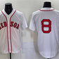 Boston Red Sox #8 Carl Yastrzemski White Cool Base Stitched Baseball Jersey