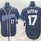 Brooklyn Dodgers #17 Shohei Ohtani Black Cool Base With Patch Stitched Baseball Jersey