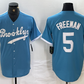 Brooklyn Dodgers #5 Freddie Freeman Light Blue Cooperstown Collection Cool Base Baseball Jersey