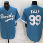 Brooklyn Dodgers #99 Joe Kelly Light Blue Cooperstown Collection Cool Base Baseball Jersey