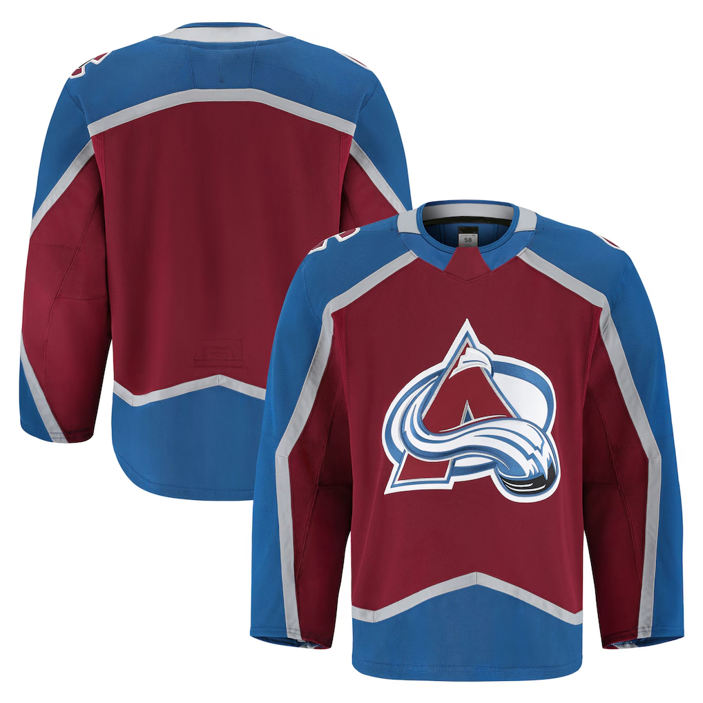 Johmsee C.Avalanche Burgundy Home Authentic Pro Jerseys