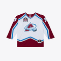 Johmsee C.Avalanche Patrick Roy Mitchell & Ness White 1995 Power Play Jerseys