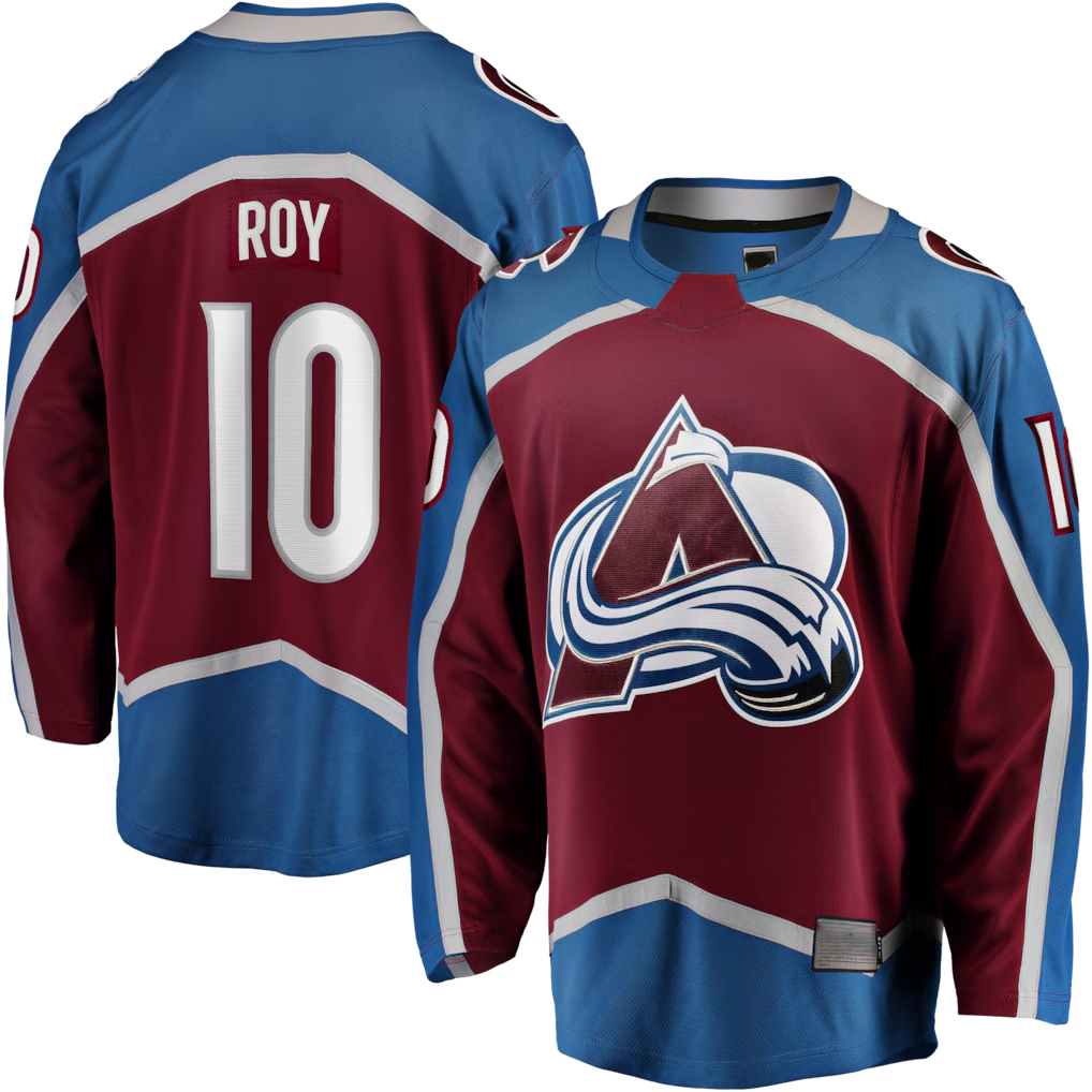 Johmsee C.Avalanche #10 Nicolas Roy Burgundy Home Breakaway Jerseys