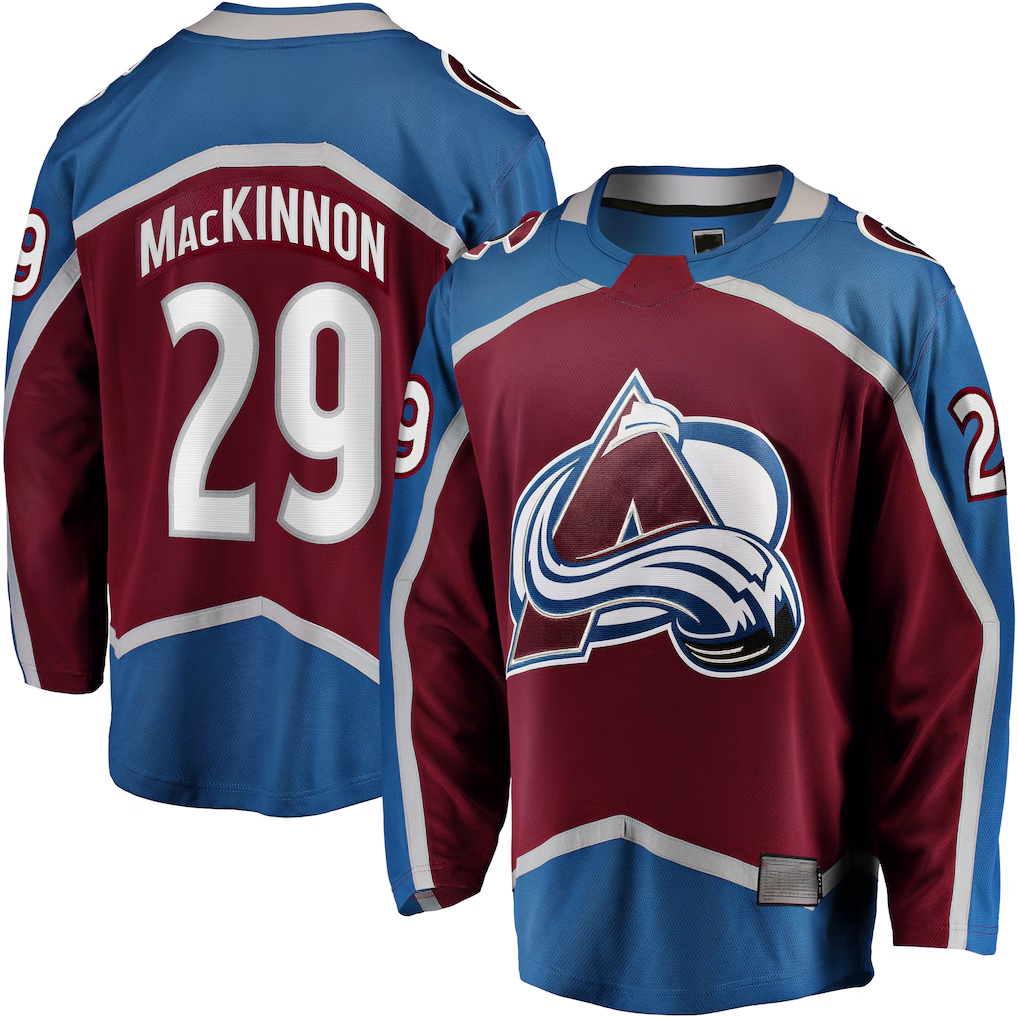 Johmsee C.Avalanche #29 Nathan MacKinnon Burgundy Home Breakaway Jerseys